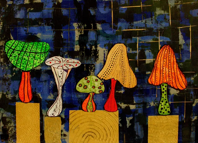 Pilzplätze nach Kusama Art