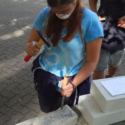 Sommerakademie - Arbeiten mit Ytong-Steinen (2)